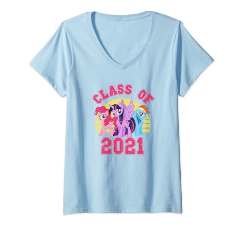 T-shirt My Little Pony femme col V vêtement mode Hasbro Friendship Is Magic 2021