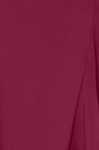 Image of Xscape Evenings Women's Long, Bodycon Low-Sheen Cross Front Halter Neck Evening Dress with Ruching & Ruffle Detail
