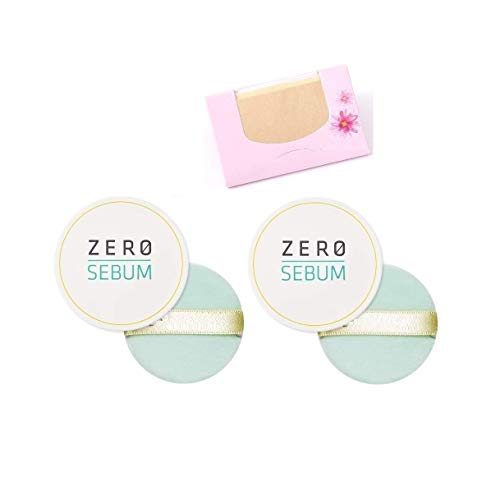 SoltreeBundle 2pcs Zero Sebum Drying Powder 6g with SoltreeBundle Natural Hemp Paper 50pcs