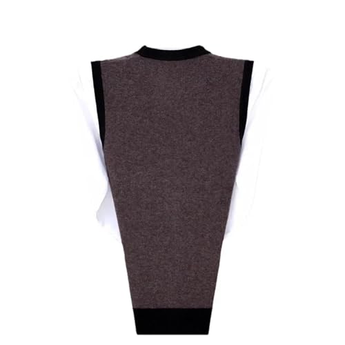 Dcvmvmn Men's Cashmere Vest Thickened V-Neck Knitted Sleeveless Cardigan Plus Size Business Casual Waistcoat2