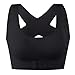 LWHDPW Cintura di sostegno posteriore Correttore di postura per le donne Chiusura frontale Reggiseni Fitness Vest Push Up Reggiseno Femminile Reggiseno Intimo Croce Indietro Canotte (Nero M)