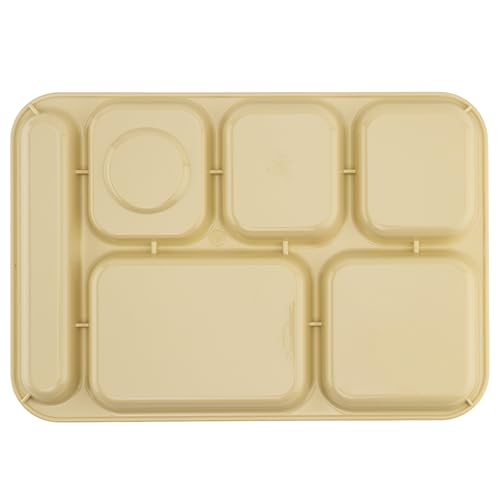 Plateau 6 compartiments TR-152-T en plastique marron clair x12 - 5