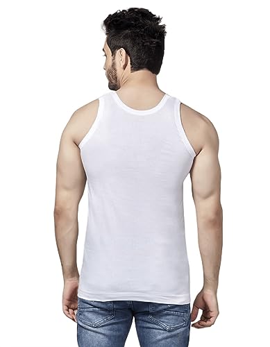 Image of Poomex Men's Cotton Vest (Pack of 4)