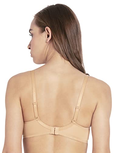 Image of Jockey UL60 Women's Under-Wired Padded Micro Touch Nylon Elastane Stretch Medium Coverage T-Shirt Bra with Detachable Straps