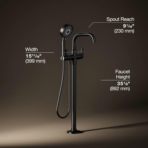 Castia by Studio McGee Floor-Mount Bath Filler Trim with Handshower by Kohler - Image 3