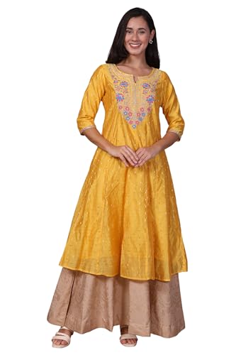 Kurta femme brodé Aurelia tunique longue bohème et vêtement ethnique chic pour été