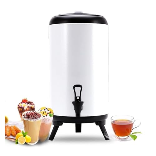Hot Cold Beverage Dispenser Stainless Steel with Faucet, Portable Handle, 6L/8L/10L/12L Large Capacity - Ideal for Office, Home, Parties, Catering Events