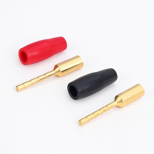 Image of MX 2 mm Banana Plug Male Connector -Speaker Plugs Crimping Type, 2 Pcs | Gold-Plated Connectors for Multimeter, Power Supply, Speaker Wire Amplifier