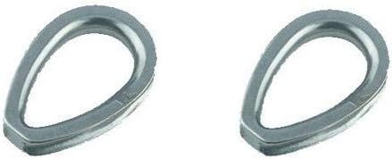 US STAINLESS 2 Pieces Stainless Steel 316 1/2" (12mm) Wire Rope Thimble Casting with Closed End Marine Grade for Rope Size 1/2"