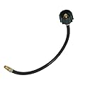 Flame King 18-inch RV, Van Or Trailer Propane Tank Pigtail Hose Connector for 2-Stage Auto Changeover Regulators - E18INPT, Black/Green