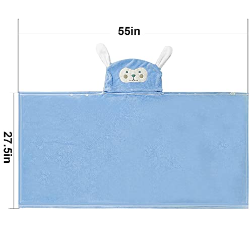 Visen Premium Hooded Towel For Kids,-28×55 Inch Large Size Kids Bath Towel,Ultra Soft Hooded Towel Wrap For Boys Girls, Highly Absorbent Bathrobe Blanket Gifts For Toddlers Shower #TOP1