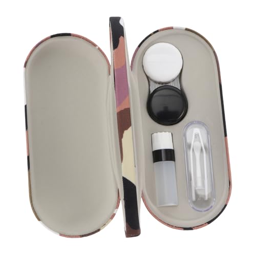 WEKAMOS Estuche Para Gafas Camuflaje Doble Cara, Tela Resistente, Portátil Para Viajes y Exterior, Soporte Para Guardar Lentes, Tamaño Pequeño, Color Negro y Blanco
