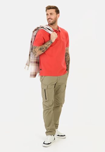 camel active Herren Kurzarm Poloshirt aus Baumwolle Rot, Menswear-S – Ansicht 3