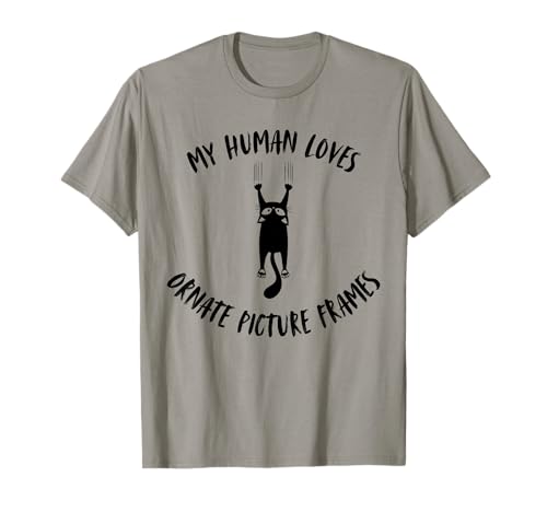 My Human Loves - Marcos de fotos ornamentados - Pasatiempo para padres de gatos Camiseta
