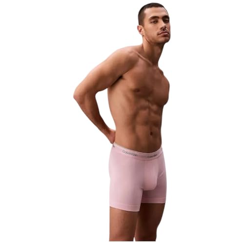 Calvin Klein Men's Pride Cotton Stretch 5-Pack Boxer Brief - NB4231 (Lively Teal, Glacier Blue,Molten,Yellow/Buff Pink, Small)2