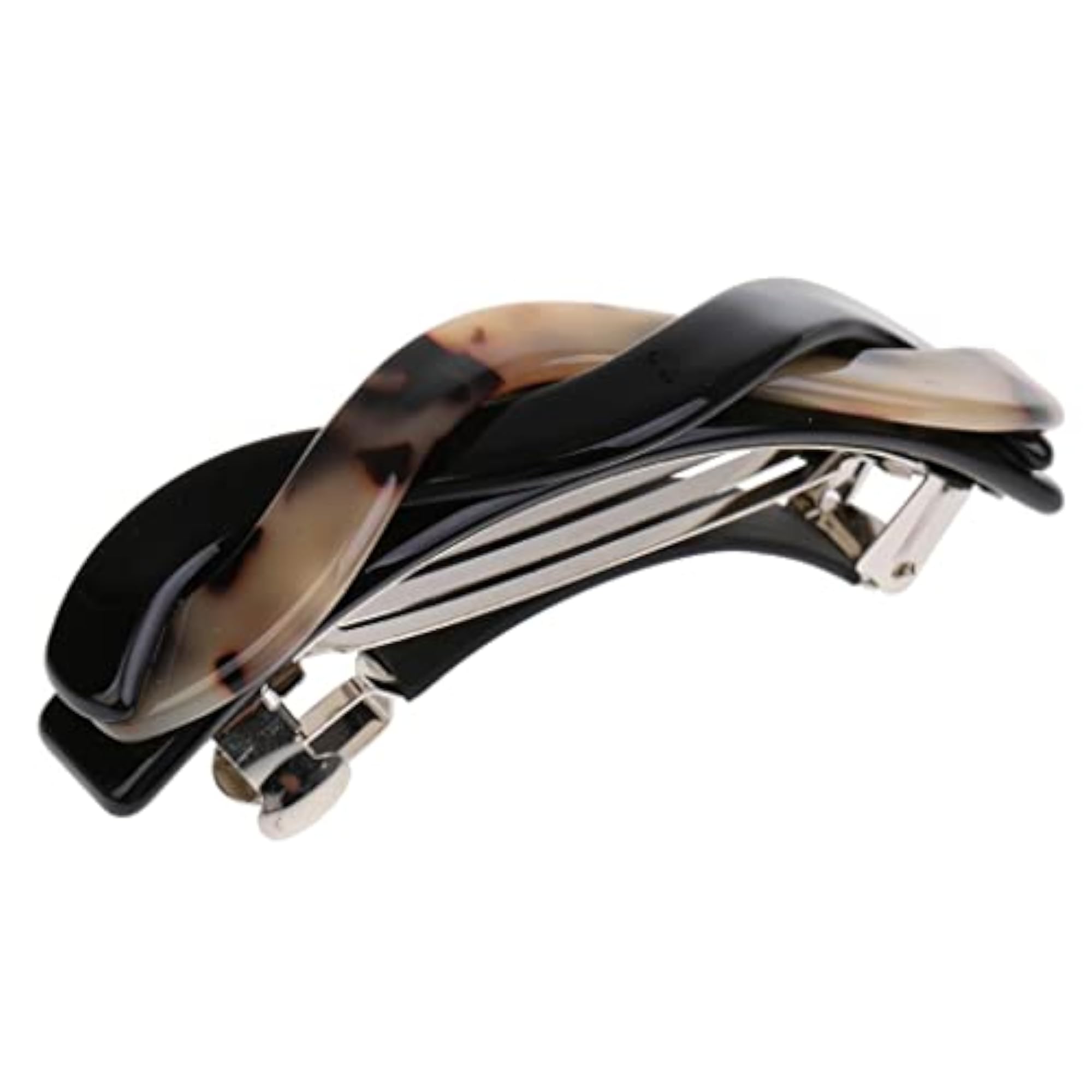 2Pcs Japanese Twist Spring Hair Clip Barrette Ponytail Holder