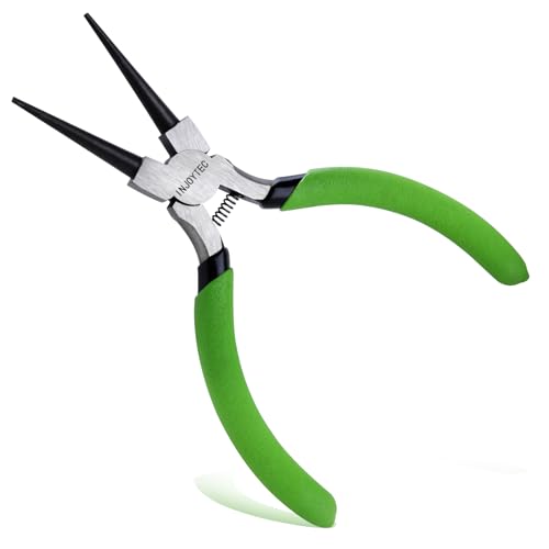 INJOYTEC Mini alicates de punta redonda de 5 pulgadas, alicates de doblado de alambre, alicates pequeños para envolver alambre, anillos de salto, hacer joyas, suministros para manualidades
