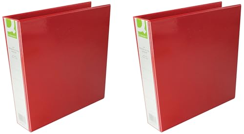 Image of Q-Connect A4 40mm Presentation 4d-Ring Binder - Red (Pack of 4)