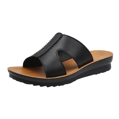 Generico Sandalias Mujer Verano Elegantes Bajas Zapatos con Punta Abierta Antideslizante Elegante Zapatillas de Playa Verano Cómodas Sandalias Moda Transpirables Shoes para Playa y Actividades al Aire