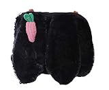  LB-238-3 Schwarz Langohr-Hase Kaninchen Rabbit Karotte Plüsch Tasche Lolita Pastel Goth Harajuku Kawaii