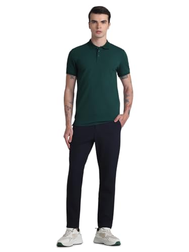 Image of JACK & JONES Men's Cotton Solid Slim Fit Polo T-Shirt
