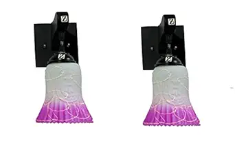 ONECYA ROYAL FANCY Round Wooden Wall Light/Wall Hanging Lamp for Bedroom, Pendant Light Indoor and Outdoor Electric (Pack of 2) Downcya083