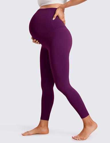 Image of CRZ YOGA Maternity Leggings 25 inch | Butterluxe, Extremely Soft, Gentle Compression, Yoga, Super High Rise, U-shaped Belly, Pregnancy and Postpartum