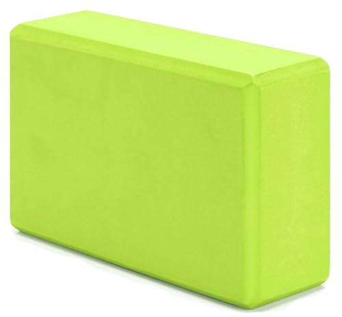 G5 HT SPORT Mattoncini Yoga [SINGOLI O A COPPIA] Blocchi Yoga Ad Alta Densità e Supporto, Antiscivolo, Ipoallergeniche | 22.5x15 cm, Spessore 7 cm (MATTONCINO SINGOLO (VERDE LIME))