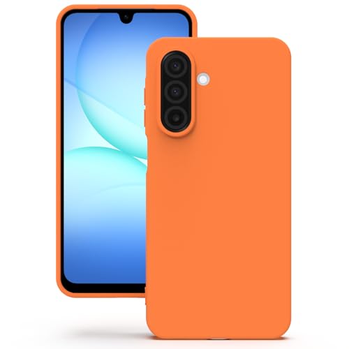 Image of YATWIN Silicone Case for Samsung Galaxy A17 4g /5g, Soft-Touch, Shockproof, DustProof, Antiskid Phone Cover for Samsung Galaxy A17 4g /5g - Orange