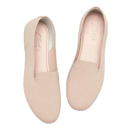 Weestep Women’s Knit Flats – Lightweight Slip-On Round Toe Ballet