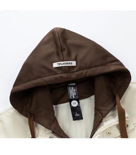 FTIMILD Mens Fake Two Pieces Windbreaker Spring and Fall Vibrant Color Block Coat Lightweight Jacket with Hood3