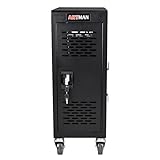 16 Device Mobile Charging Cart/Cabinet - Laptop & Tablet Storage, Lockable Station, Black
