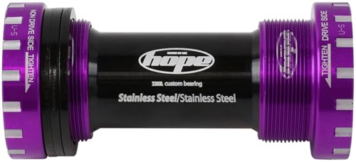 HOPE BSA Threaded Bottom Bracket - 68/73mm, for 24mm Spindle, Stainless, Purple