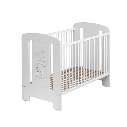 Best For Kids Gitterbett in 3 Farben mit 10 cm Matratze aus Schaumstoff,...