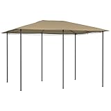 Tonnelle 3 x 4 x 2,6 m Taupe 160 g/m² Maison & Jardin Pelouse & Jardin Extérieur Salon Extérieur Structures Auvents & Tonnelles