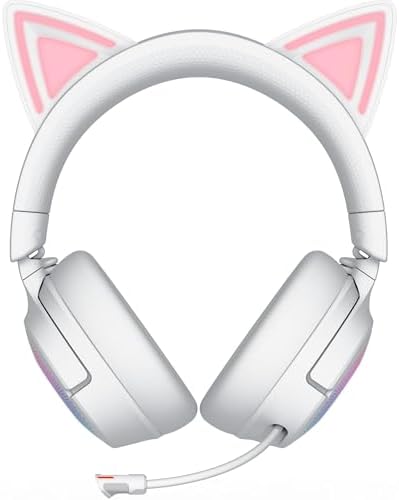 Razer Kraken Kitty V3 Pro Wireless RGB Gaming Headset, White — view 8
