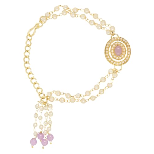 Image of I Jewels Stylish Pearl Hanging Adjustable Bracelet For Bhabhi /Sister (R096-L)