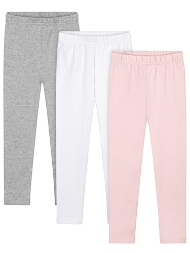 Resinta Toddler and Baby Girls Leggings Pants Full Length Cotton Basic Leggings Multipack Stretchy Soft Tights Pants