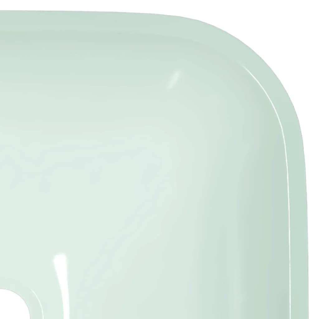 SKM Lavabo de cristal 42 x 42 x 14 cm, blanco, peso: 6,9 kg, 345254