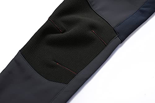 DAFENP Kinder Softshellhose Skihose Warm Gefüttert Thermohose Winter Wasserdicht Winddicht Schneehose Jungen Mädchen Wanderhose KZ0056-DarkGrey1-134/140