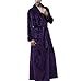 Donne Uomini Flanella Lungo Bagno Accappatoio Inverno Sexy Griglia Pelliccia Accappatoio Caldo Kimono Vestaglia Damigella d'onore Abiti, Viola da uomo., XL