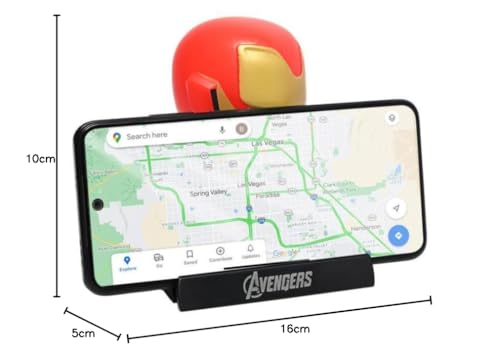 Image of Super Hero Action Figure Limited Edition Bobblehead with Mobile Holder for Car Dashboard, Office Desk & Study Table - Iron Man