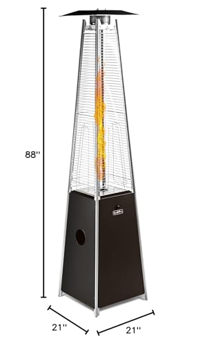 LEGACY HEATING Outdoor Patio Heater with Reflector Shield, 40,000 BTU Propane Patio Heater with Wheels for Commercial, Residential, Garden, Porch, Party, Deck(Mocha) - Image 8
