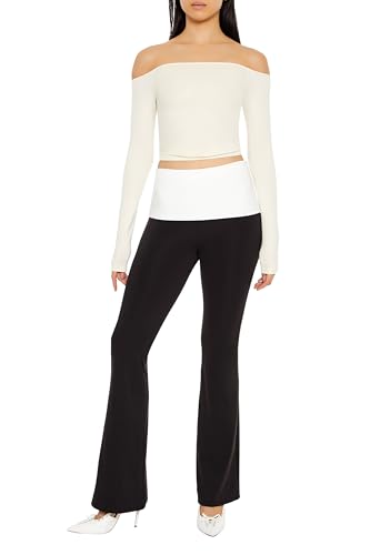 Forever 21 Women's Rhinestone Angel Flare Pants