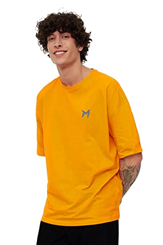 Image of Solid Baggy & Dropshoulder Oversized T-Shirt for Men