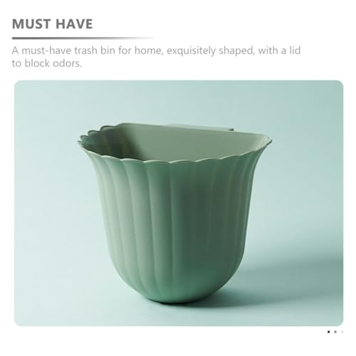 Caneca de basura colgante de pared para cocina color verde miniatura 3