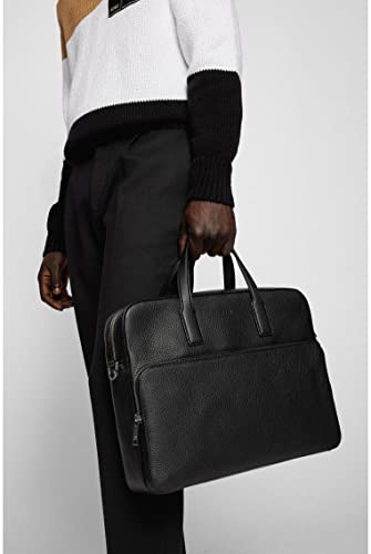 BOSS Heren Crosstown S doc case aktetas van Italiaans leer met logo in reliëf grootte, zwart 1, One size - Image 5