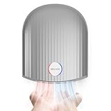 BEZADI 1200W Commercial Hand Dryer, High-Speed Hot & Cold Wind, Wall Mounted, Automatic Hand Dryer for Home, Bathroom, Industry - 110V, Silver, ABS Material