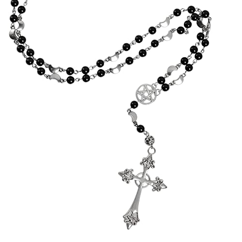 Sacina Gothic Cross Necklace, Zinc Alloy Cross Necklace, Goth Jewelry Gift for Women