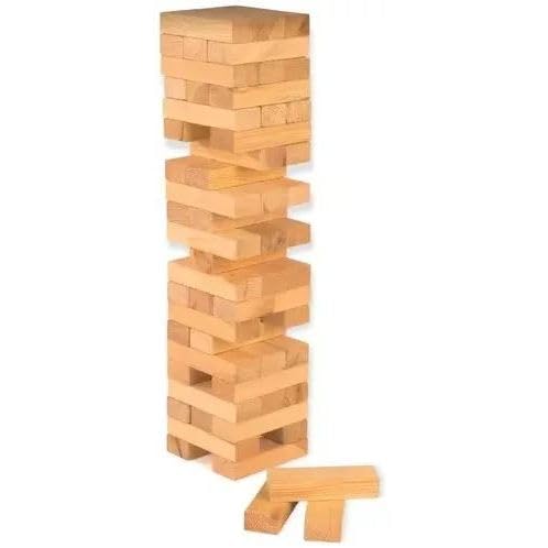 Jogo Caiu Perdeu Pais & Filhos de Madeira Jogo da Torre de Madeira 54 Peças Desenvolve Coordenação M